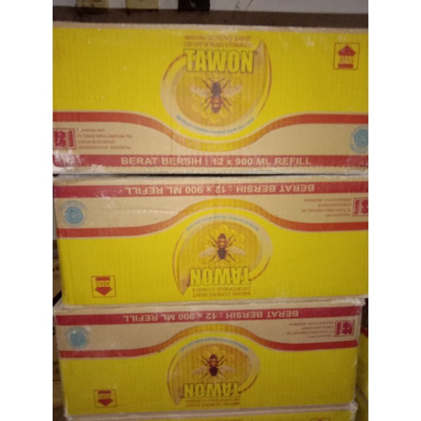 

minyak goreng kemasan merk tawon 900 ml per dus