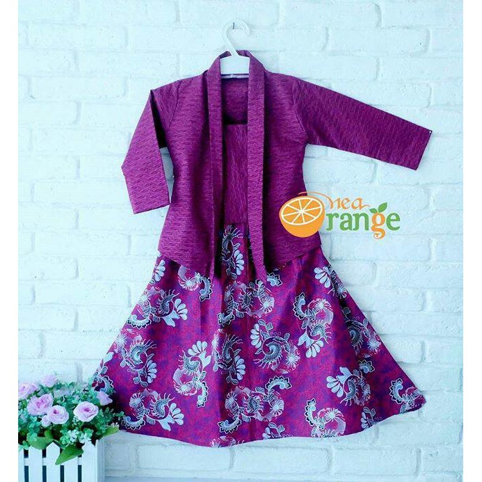 Baju Kartini Balita Kebaya Anak Kutubaru Ungu Batik New Kebaya Muslim