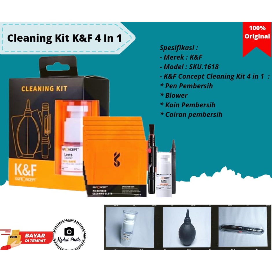 Jual CAMERA CLEANING LENS PEN CONCEPT K&F 4 In 1 KNF CLEANING KIT