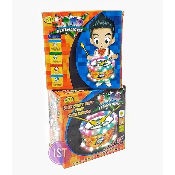 Mainan Drum Band Flashlight No 828 1 mainan anak kecil dan bayi aman berkualitas hobi koleksi perem