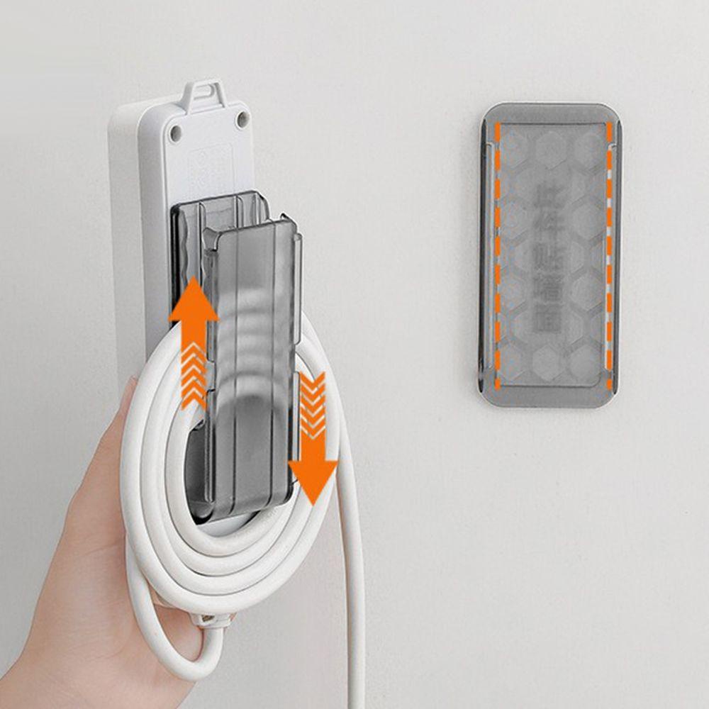 Chookyy Socket Holder Self-adhesive Tempel Dinding Tanpa Meninju Kabel Socket Organizer