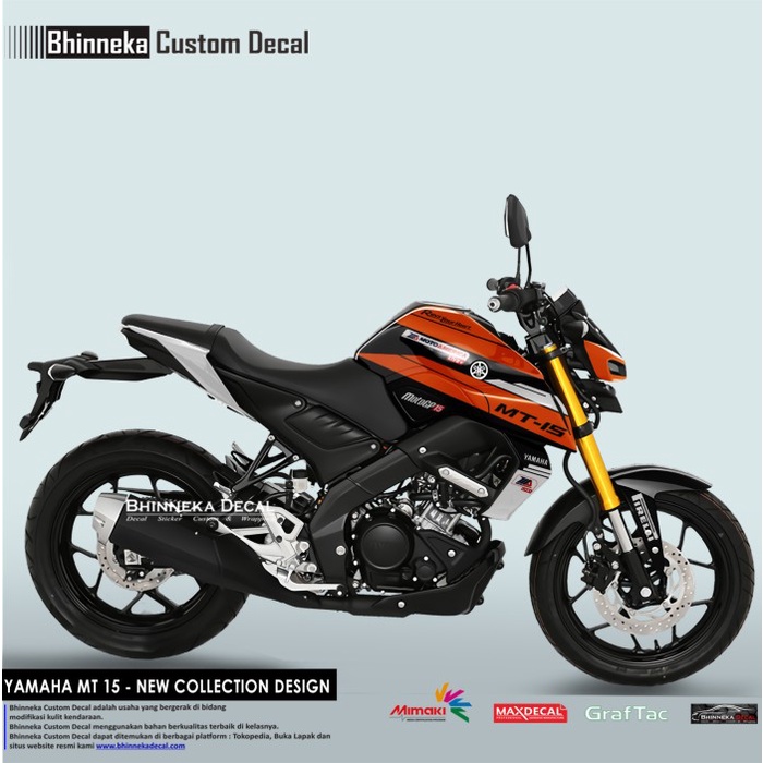 Decal Stiker YAMAHA MT 15 MOTOAMERICA