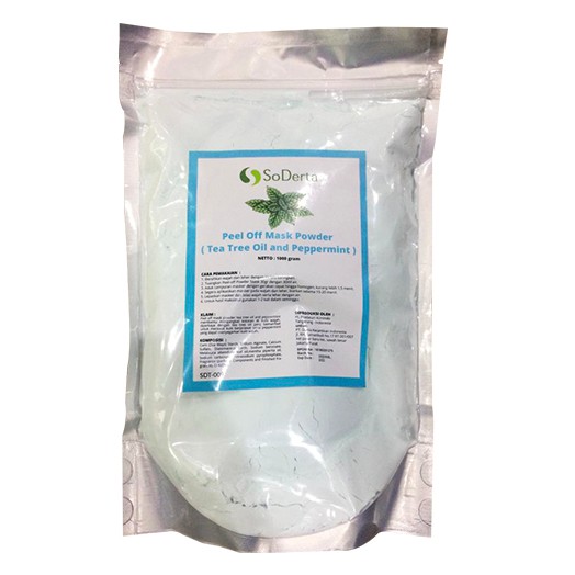 1kg soderta pappermint peel off masker perawatan wajah tea tree oil berjerawat menyegarkan