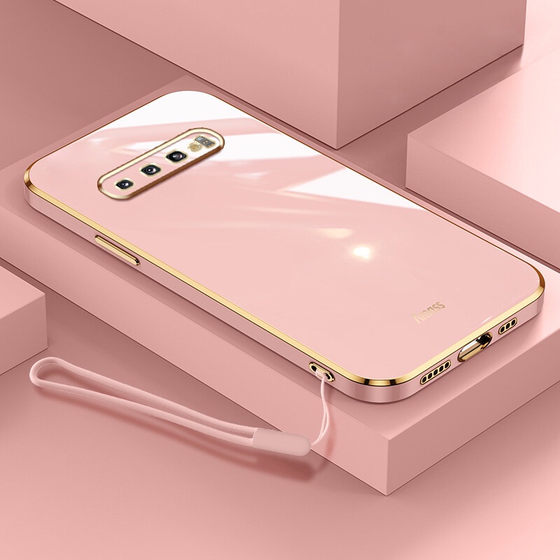 Case Bahan Silikon Dengan lanyard Untuk Samsung Galaxy S10 + S10 Plus