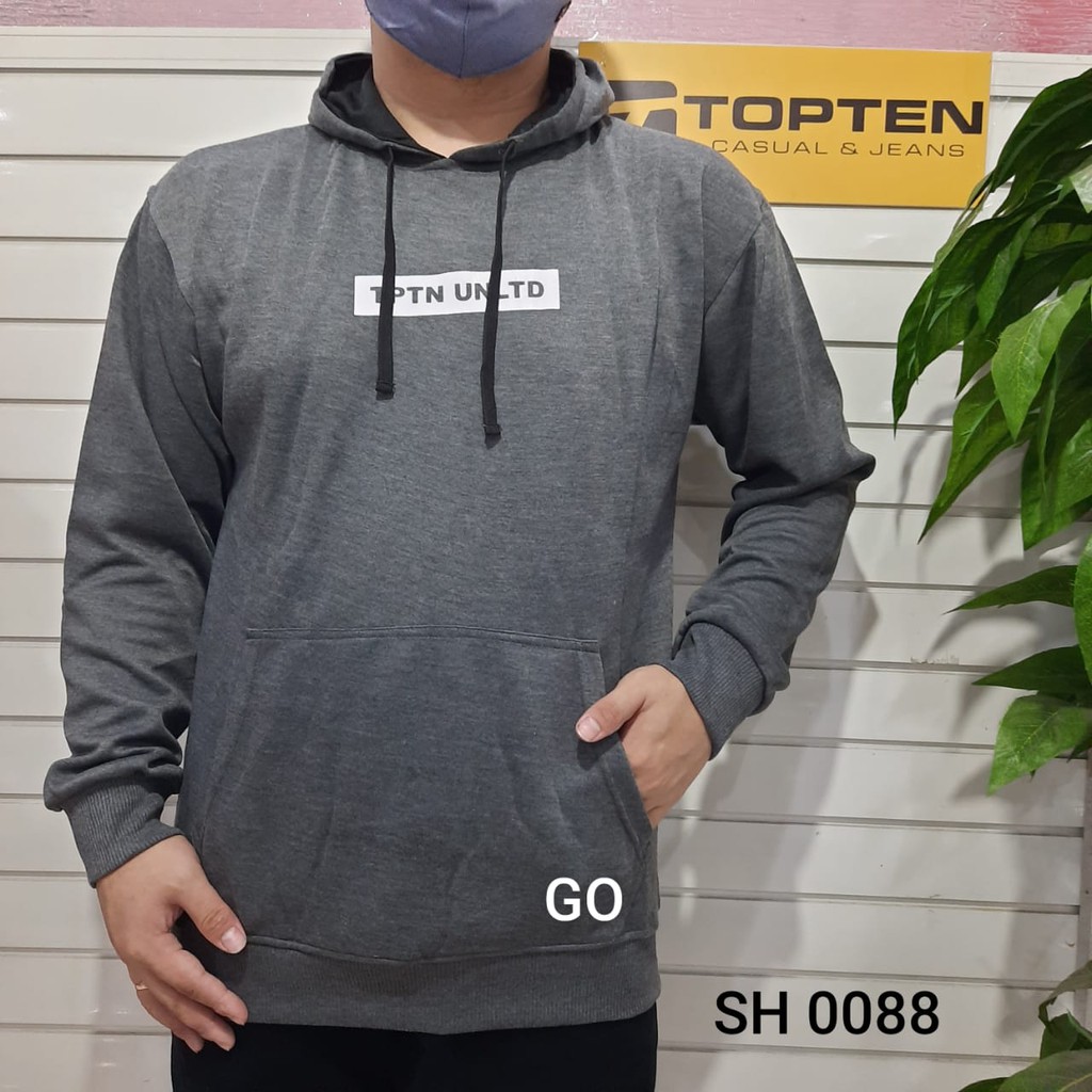 gof TOPTEN SWEATER Pakaian Pria Outerwear Sweater Cardigan Hoodie Jaket Casual Motif Lengan Panjang