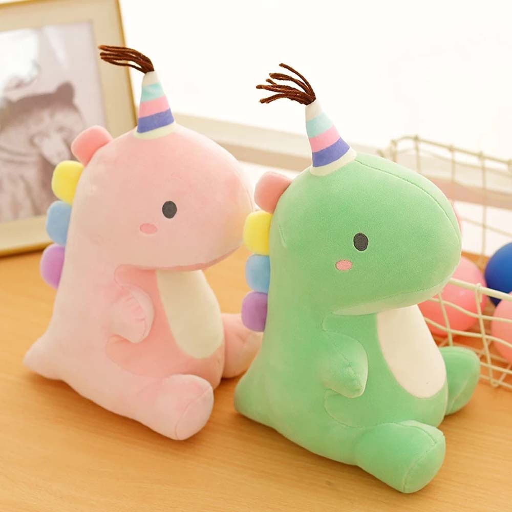 Needway  35cm Dinosaur Plush Doll Lovely Animal Doll Stuffed Animal Baby Toy Cartoon Sleep Pillow 50cm Soft Kids Hug Doll/Multicolor