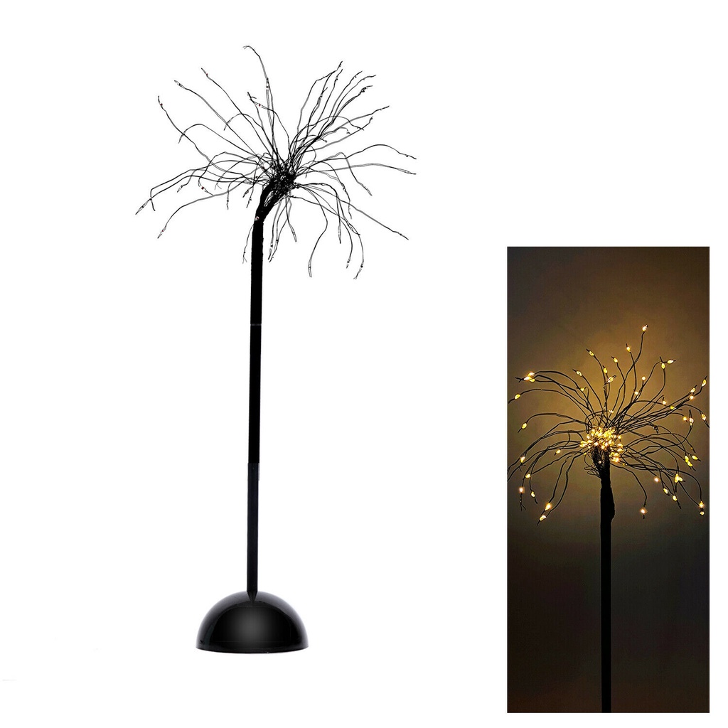 Creative LED Dandelion Gypsophila Copper Wire Lamp Bedroom Romantic Night Light Fire Tree Silver Flower Table Lamp Ins Nordic Style Firefly Tree Lamp