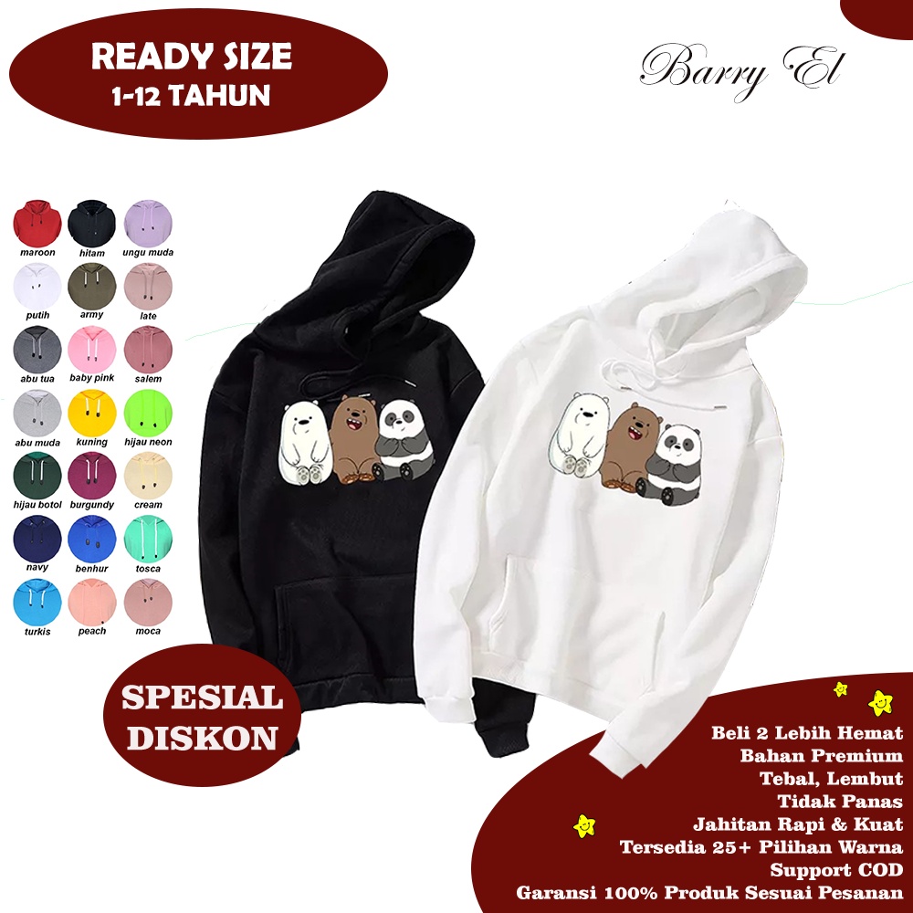 Jaket Sweater Switer Crewneck Hoodie Hodie Hody Anak Perempuan Laki Laki Cowok Cewek Umur 1 2 3 4 5 