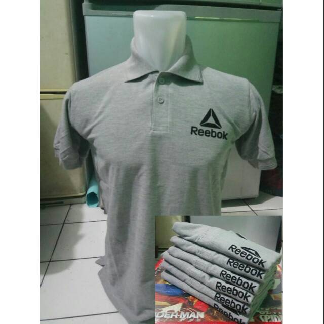 KAOS DISTRO POLO TSHIRT REEBOK BAJU T SHIRT KERAH PRIA EKSKLUSIF