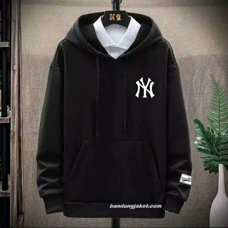 NY SWEATER HOODIE // SWEATER HOODIE NY LOGO BORDIR