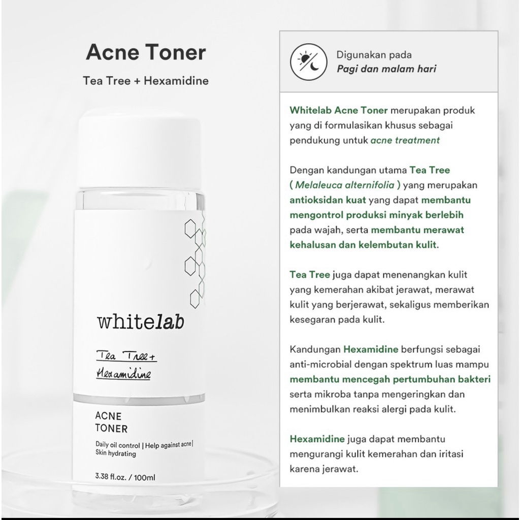 Whitelab Brightening Exfoliating Soothing Acne Face Toner White Lab All Variant Toner