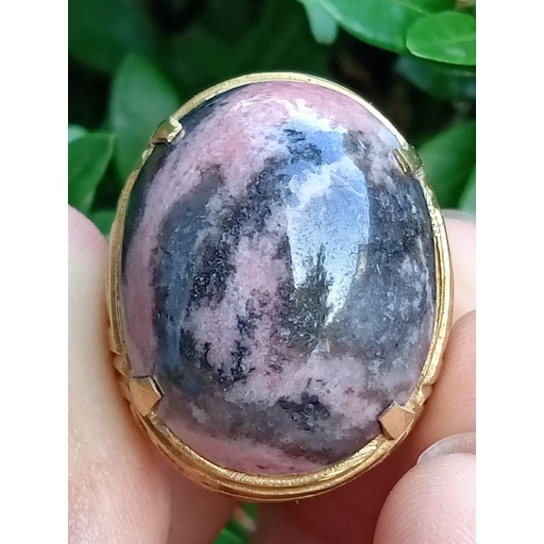 ✅ Cincin Pink Borneo asli Kalimantan ( Batu Akik Natural - bukan bacan obi fire opal kalimaya lavend