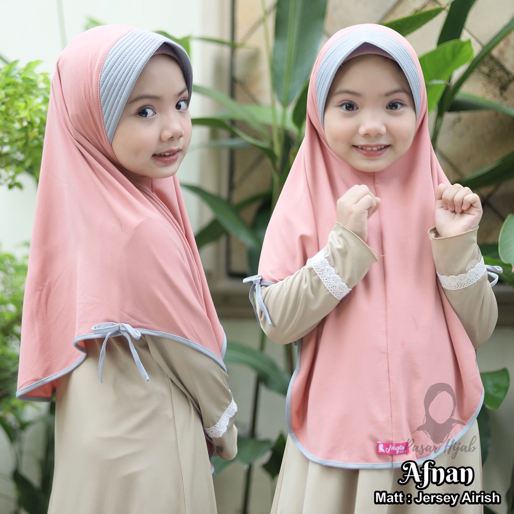 Kerudung Anak Al-Nizam Hijab Anak Afnan Jilbab Anak Jersey Premium Pasar Hija'b