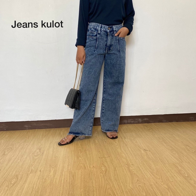 CELANA JEANS KULOT CELANA JEANS KARET
