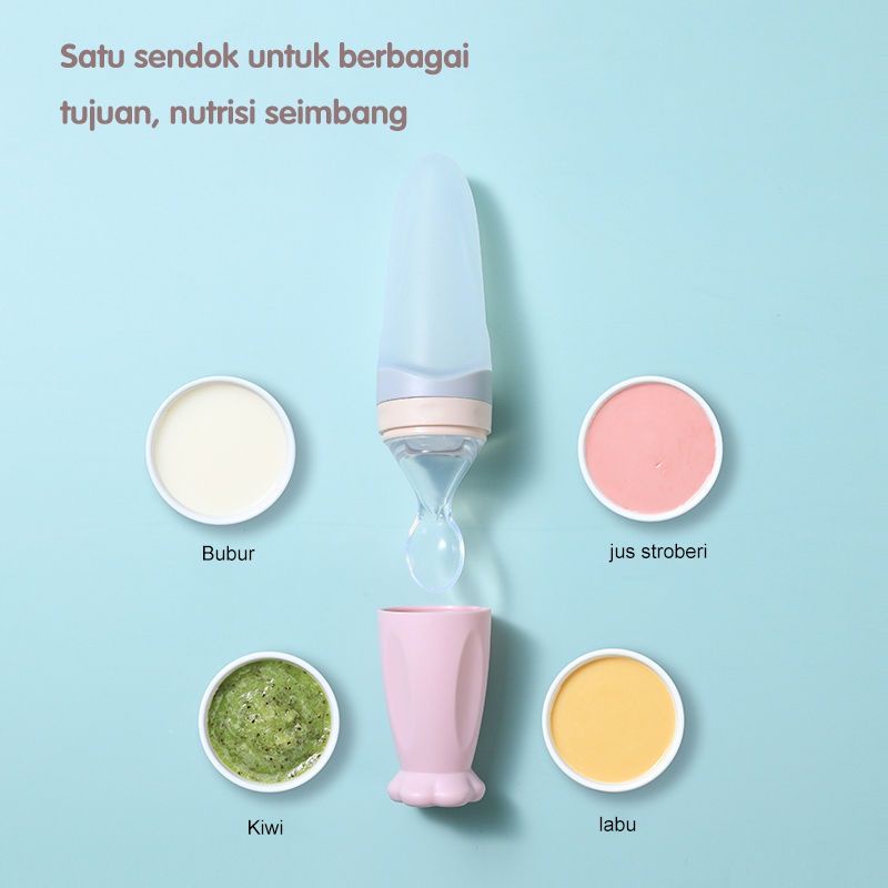 Botol Sendok Baby Feeder silicone silikon baby spoon sereal