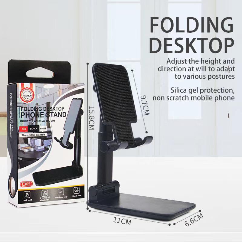 Dudukan Stand Holder HP Meja Sandaran Penyangga Handphone Tablet Lipat Folding / Phone Holder Stand HP Dudukan Handphone PAD Desktop Bracket Meja Foldable Folding Desktop HP1