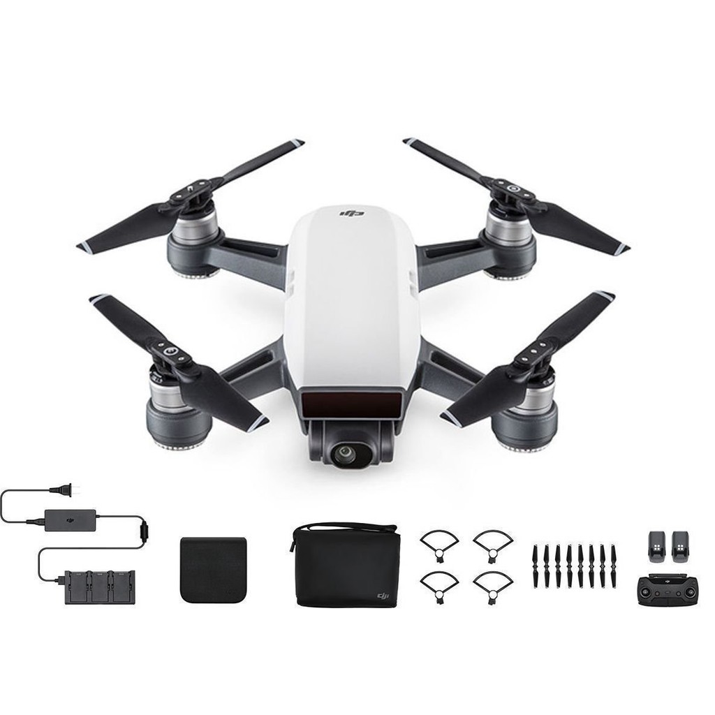 DJI Spark Fly More Combo Drone DJI Drones Quadcopter Original Garansi Resmi (White)