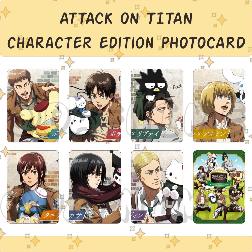 ATTACK ON TITAN CHARACTER EDITION PHOTOCARD ANIME