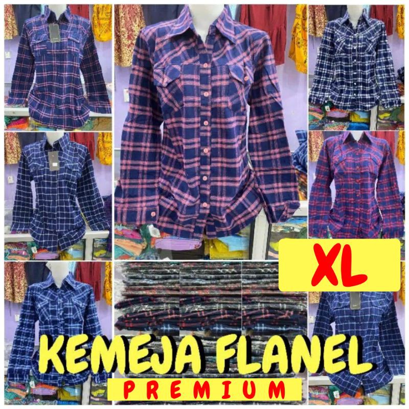 Kemeja Salur Two Tone Lengan Panjang - Hana