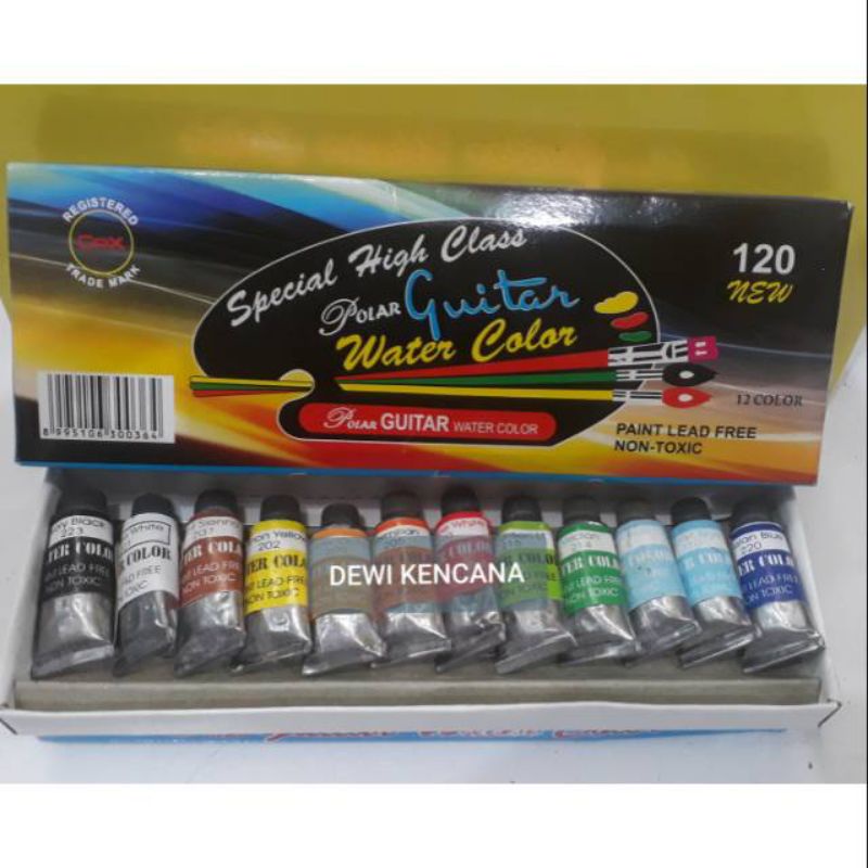 

Cat air Polar Guitar water color 12 warna