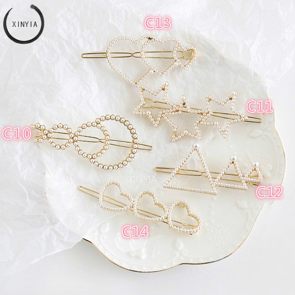 Jepit Rambut Model Pita Geometri Bahan Alloy Gaya Korea Elegan Untuk Wanita