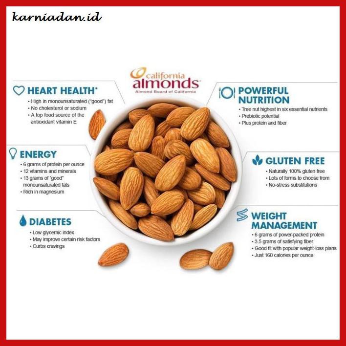 

MAKANAN-RINGAN- KACANG ALMOND 1KG (NATURAL RAW ALMOND) -BERMACAM-MACAM.