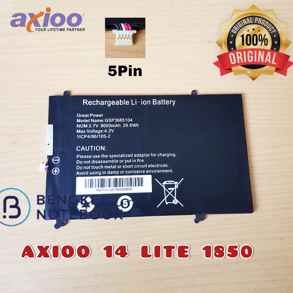 Baterai Axioo Mybook 14 Lite CW14Q1P GSP3688104 NBAX191 8000Mah