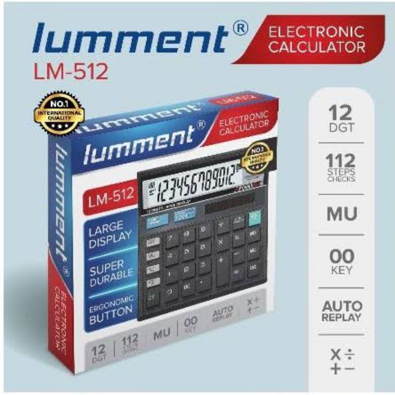 

KALKULATOR LUMMENT LM-512 / CALCULATOR LUMMENT LM-512 / CALCULATOR LM-512 LUMMENT / CALCULATOR LUMMENT LM512 / CALCULATOR 12 DIGIT