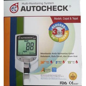 

Alat Autocheck / Gcu 3 In 1 / Gula, Kolesterol, (Asam Urat 25)