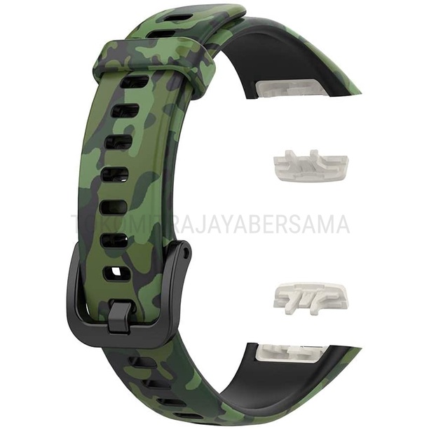 STRAP SILIKON GELANG TALI RUBBER SILICONE HUAWEI HONOR BAND 6 ARMY MOTIF KARTUN