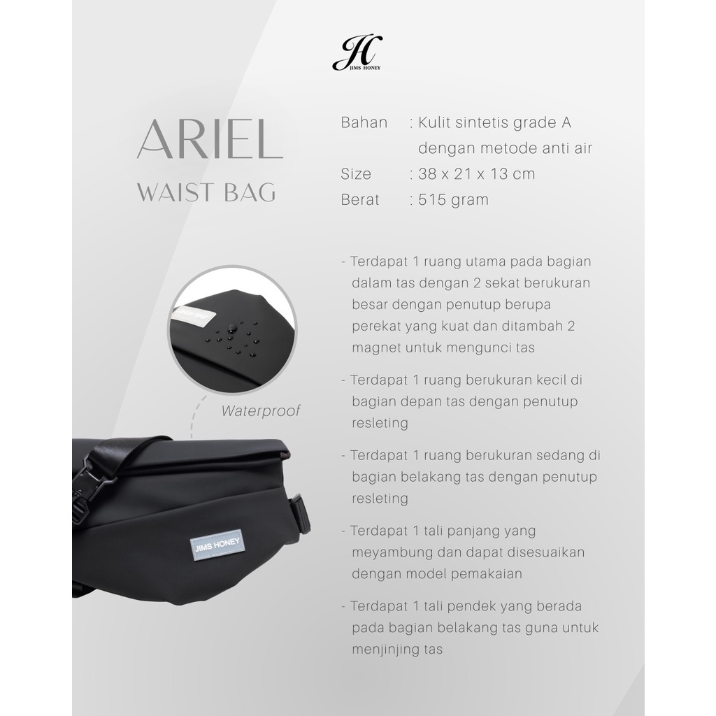 JIMS HONEY TAS PINGGANG WANITA PRIA UNISEX ARIEL WAISTBAG