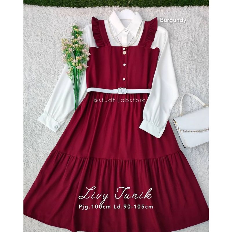 Atasan Tunik Terbaru 2021 termurah / LIVY TUNIK / Tunik remaja dewasa kekinian Korean style / BUSUI