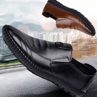 Highland Sepatu Pantofel Pria Formal Kulit Sintetis Slip on Sepatu