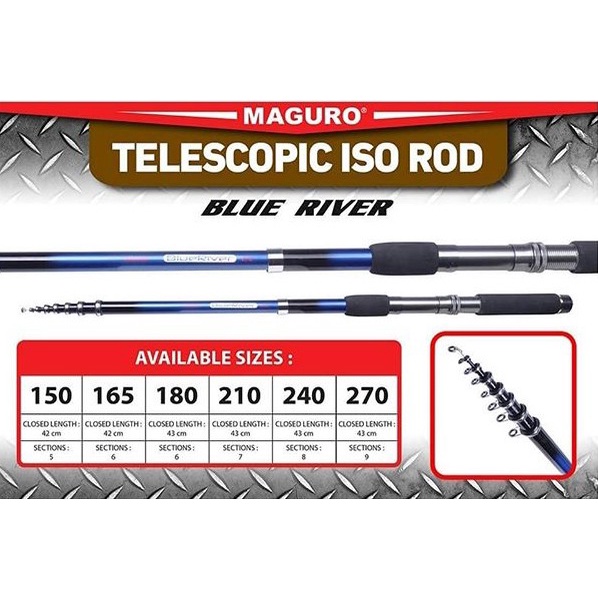 JORAN ANTENA TELESCOPIC MAGURO BLUE RIVER 150 165 180 210 240 270