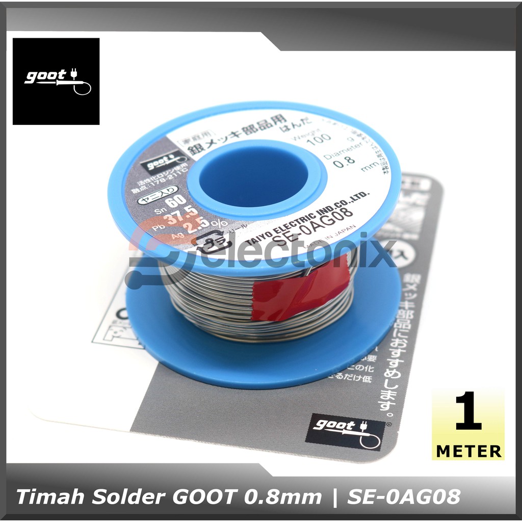 Timah Solder GOOT 0.8mm | SE-0AG08 [1m]