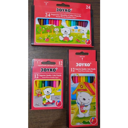 

Pensil warna joyko color pen 12 warna pendek, 12 warna panjang, 24 warna pendek, 24 warna panjang