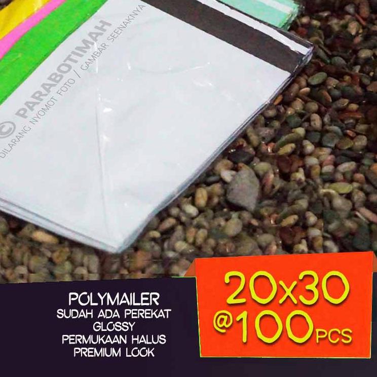 

♧ Plastik polymailer plastik packing 20x30 isi 100 lbr double layer Bandung premium look ➬