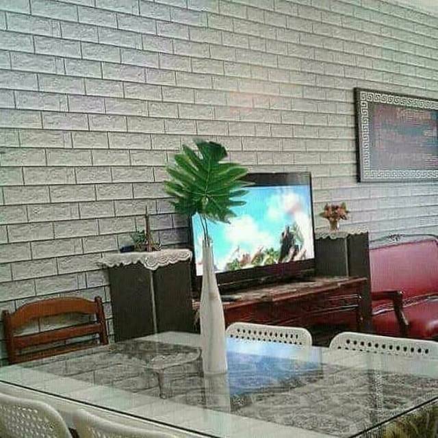 Wallpaper dinding motif batu alam 3D