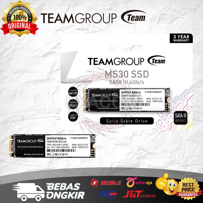 Team SSD MSATA M.2 SATA 2280 MS30 128 GB / 256 GB / 512 GB / 1TB / 2TB