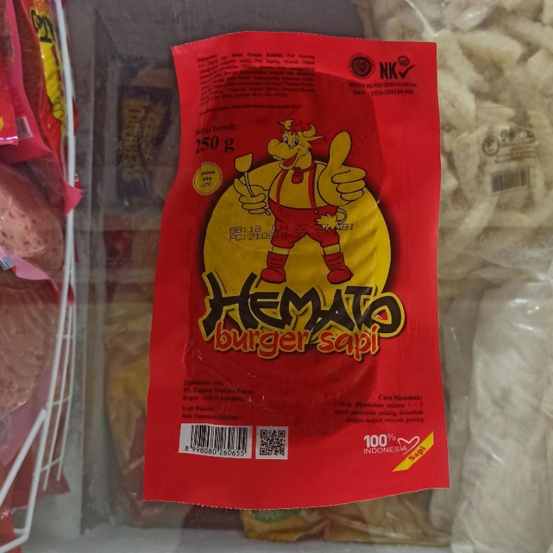 

Hemato Burger Sapi 250gr