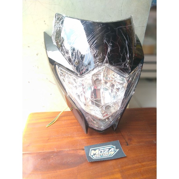 Lampu depan satria Fu faslit totok hitam komplit
