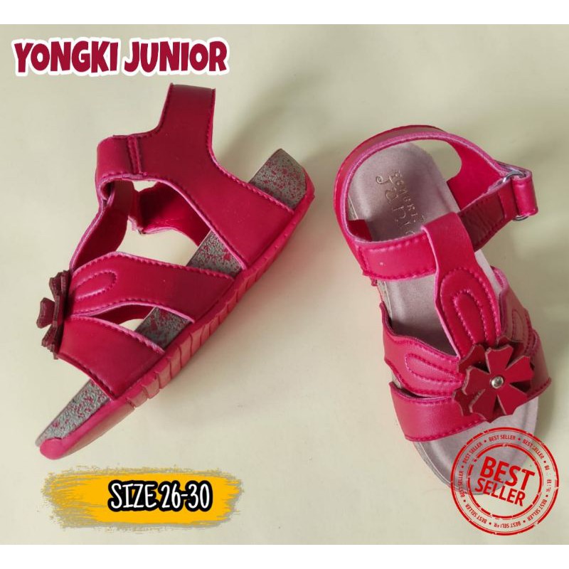 Sepatu Sandal Anak Perempuan Motif Bunga Yongki Junior