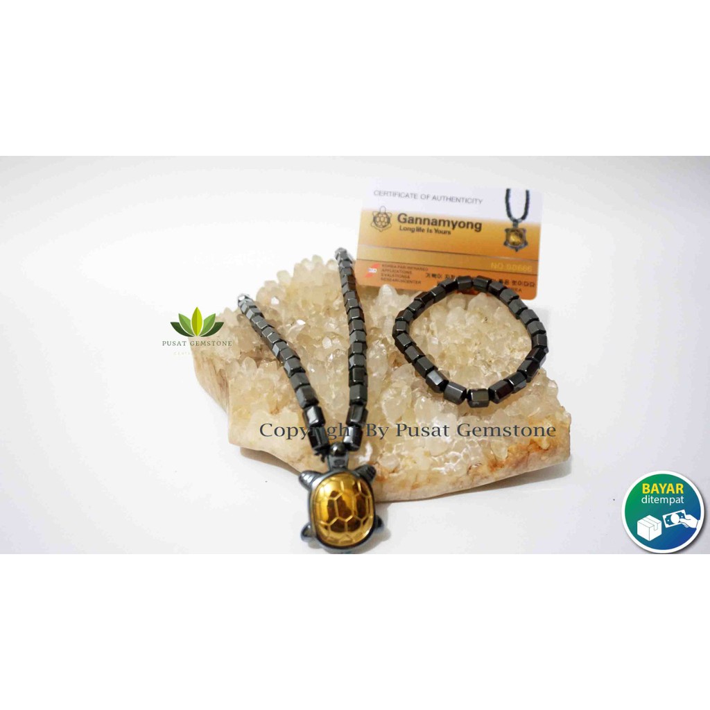 Kalung kesehatan Gannamyong Motif Kura Kura Emas