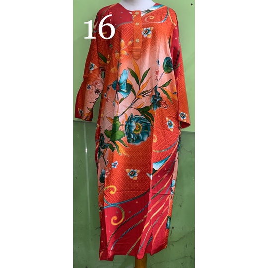 DASTER PENDEK LENGAN 3/4 LD 115CM KENCANA UNGU LABEL BIRU-16