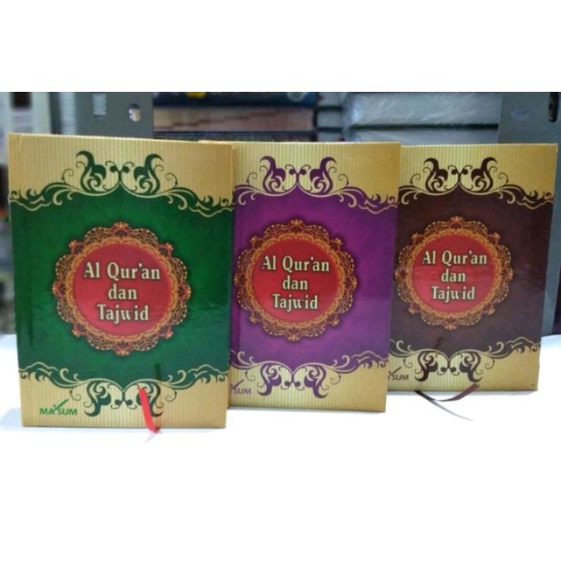 Al Qur'an ma'sum batik bergaris ukuran saku 18 baris kertas HVS