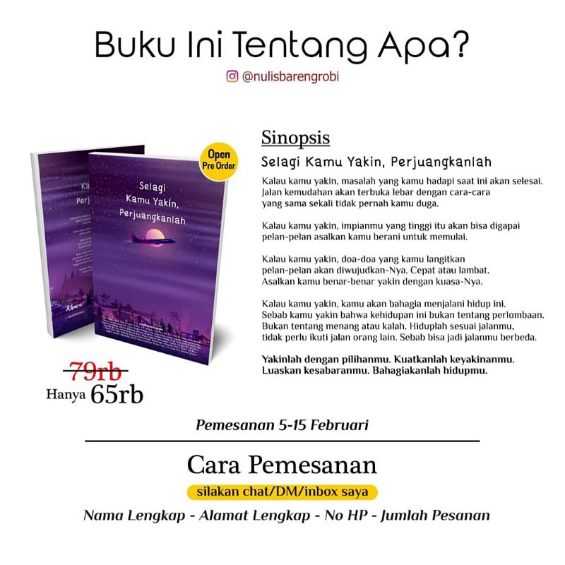 

BUKU SELAGI KAMU YAKIN, PERJUANGKANLAH