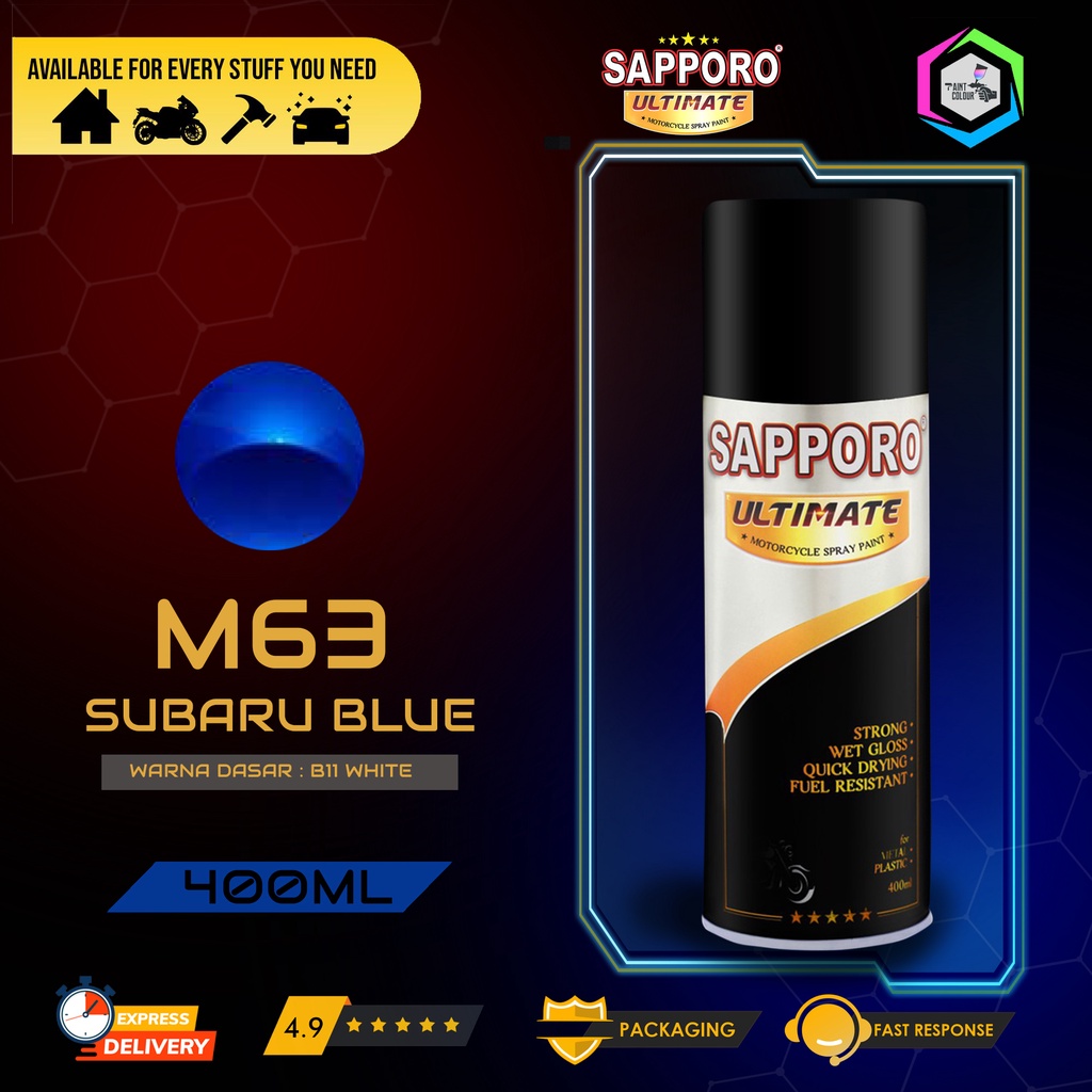 SAPPORO ULTIMATE Metallic Colour Cat Semprot M63 - Subaru Blue