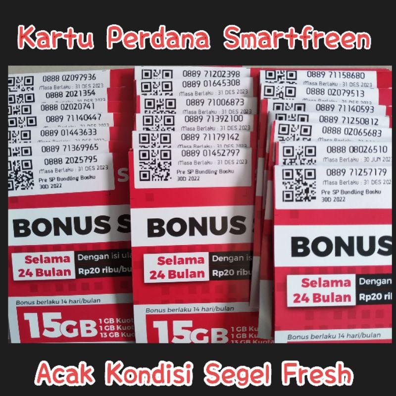 Perdana Smartfren Acak Super 30 - 35 Serian Nomor Acak Tengah Kondisi Segel