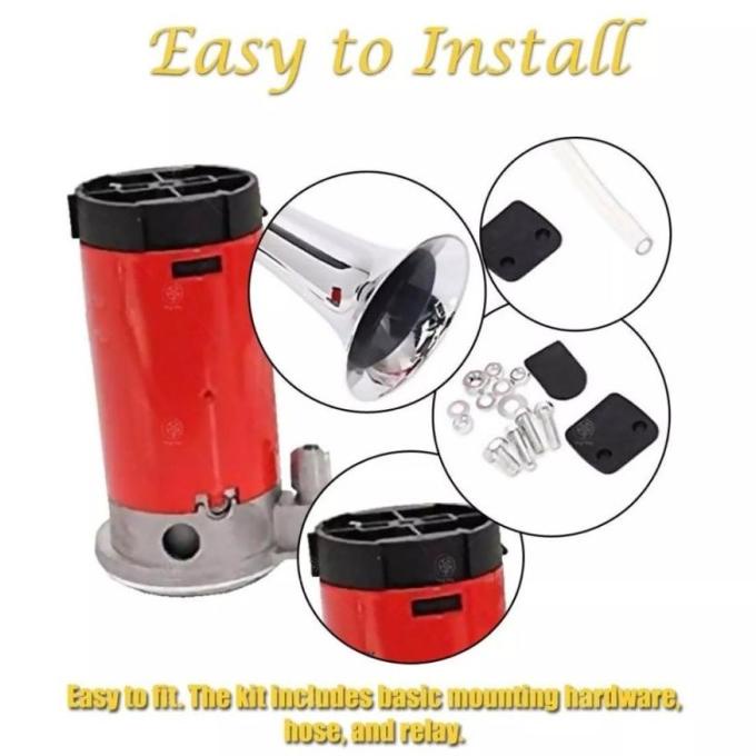 Klakson Mobil Truk Bus 1 Corong Komplit Dinamo Elektrik 24 Volt