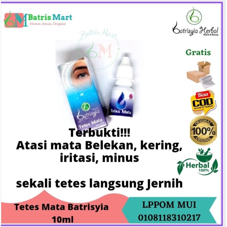 Tetes mata Batrisyia Herbal atasi mata minus, belekan, katarak gatal, iritasi, pedih merah kering